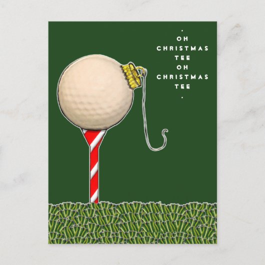 lustige Golf Weihnachtskarte Feiertagspostkarte (Vorderseite)