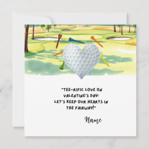 Lustige Golf-Zitate zum Valentinstag für Golfer Feiertagskarte