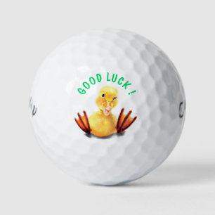 Lustige Golfbälle Spielende Ente - Viel Glück