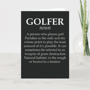 Lustige Golfdefinition Karte