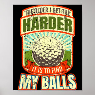 Lustige Golfhemden für Männer, lustiger Golfer S Poster