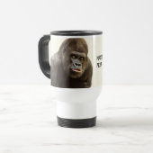 Lustige Gorillagewohnheits-Tassen Reisebecher (Vorderseite Links)
