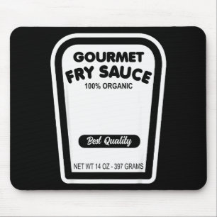 Lustige Gourmet-Frites-Sauce Einfache Halloween-Gr Mousepad
