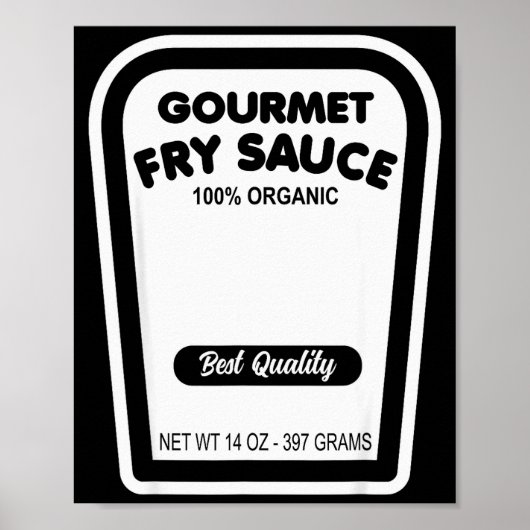Lustige Gourmet-Frites-Sauce Einfacher Halloween-G Poster (Vorne)