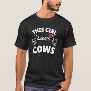Lustige Grafik - Dieses Mädchen liebt Kühe T-Shirt