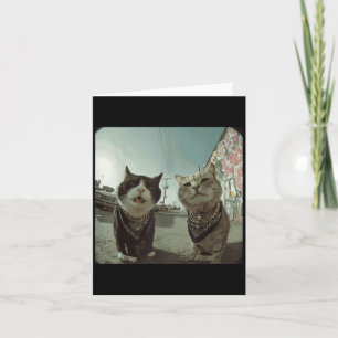Lustige Grafik Katze Gangster Lustig _2  Karte