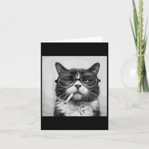 Lustige Grafik Katze raucht Erwachsene Funny _3  Karte