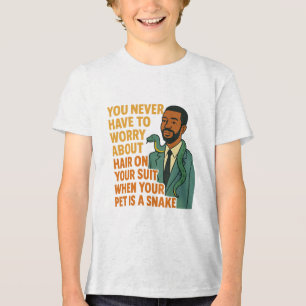 Lustige Grafik mit Haustier Schlange ohne Haare An Tri-Blend Shirt