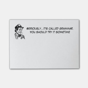 Lustige Grammatik-Nazi Post-it Klebezettel