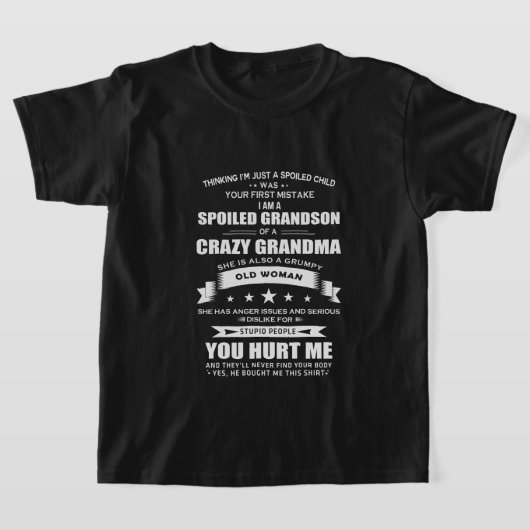 lustige Grandson Oma Wortart T-Shirt (Ablage )