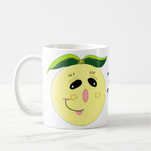 Lustige Grapefruit Cartoon Kaffeetasse