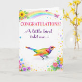 lustige gratulation zur geburt karte (Gelbe Blume)