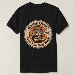 Lustige Graue Tabby-Katze Gamerin "Kralle deinen W T-Shirt