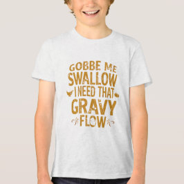 Lustige Gravy Flow Thanksgiving-Typografie-Gif Tri-Blend Shirt