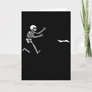 Lustige Great Dane Laufendes Skelett Halloween _1 Karte