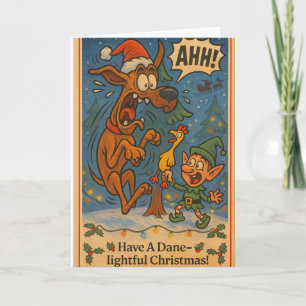 Lustige Great Dane Weihnachtskarte Feiertagskarte