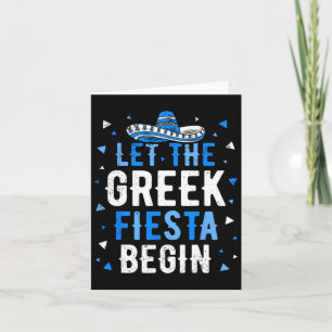 Lustige griechische Party Lass die griechische Fie Karte