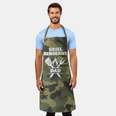 Lustige Grill Sergeant Camo-Schürze Schürze (Getragen)