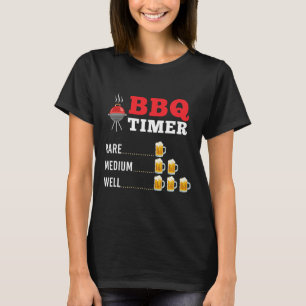 Lustige Grill-Shirts für Männer - BBQ-Timer - BBQ- T-Shirt