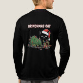 Lustige Grinchmas Katze | Grumpy Schwarze Katze We Tri-Blend Shirt (Rückseite)