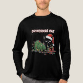 Lustige Grinchmas Katze | Grumpy Schwarze Katze We Tri-Blend Shirt (Vorderseite)