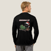 Lustige Grinchmas Katze | Grumpy Schwarze Katze We Tri-Blend Shirt (Voller Rücken)