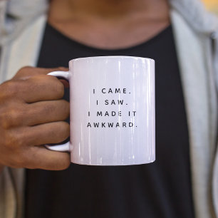 Lustige großartige trendige Typografie peinlicher  Zweifarbige Tasse