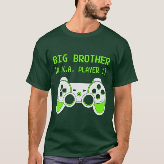 lustige große Brother Gamer Wortart T-Shirt (Vorderseite)