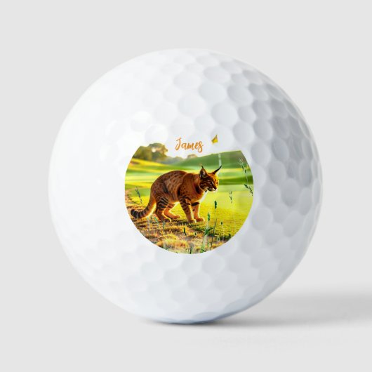 Lustige große Golfbälle für Katzen (Vorderseite)