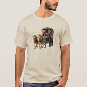 Lustige große Katze-Postkutsche T-Shirt