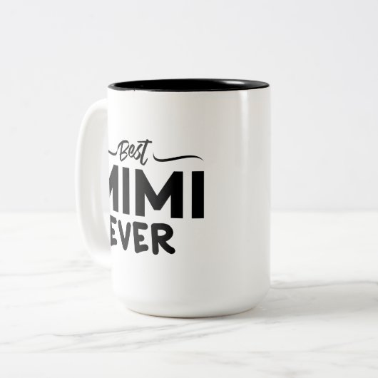 Lustige Großmutter - bestes Mimi überhaupt - Zweifarbige Tasse (Vorderseite Links)