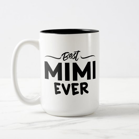 Lustige Großmutter - bestes Mimi überhaupt - Zweifarbige Tasse (Links)