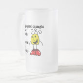 Lustige Großmutter Mattglas Bierglas (Vorderseite Links)