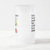 Lustige Großmutter Mattglas Bierglas (Mittel)