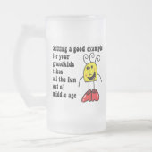 Lustige Großmutter Mattglas Bierglas (Links)