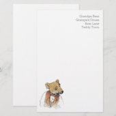 Lustige Großvater-Bärn-Gewohnheit Briefpapier (Vorne/Hinten)