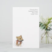 Lustige Großvater-Bärn-Gewohnheit Briefpapier (Stehend Vorderseite)