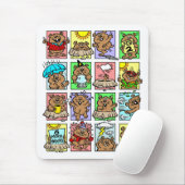 Lustige Groundhog-Day-Cartoons Mousepad (Mit Mouse)