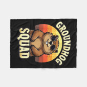 Lustige Groundhog-Mannschaft Frohen Groundhog-Tag- Fleecedecke (Vorderseite (Horizontal))