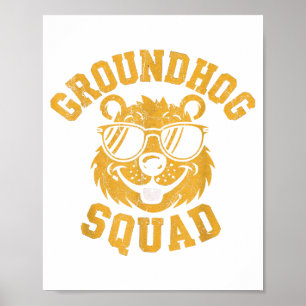 Lustige Groundhog-Truppe Froher Groundhog-Tag 2025 Poster