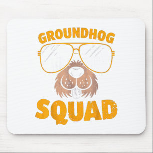 Lustige Groundhog-Truppe präsentiert Frohen Ground Mousepad