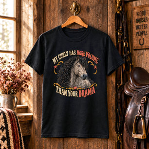 Lustige Grulla American Bashkir Lockenpferd Kunst T-Shirt