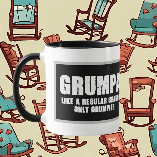 lustige grump Grandpa Wort Kunst hinzufügen Tasse