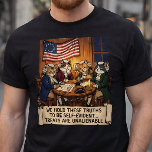 Lustige Gründerväter Katzen 250. Jubiläum  T-Shirt