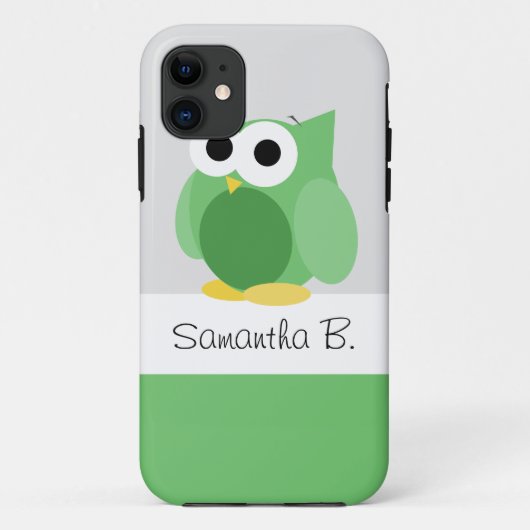 Lustige grüne Eule - personalisierter iPhone 5 Case-Mate iPhone Hülle (Rückseite)