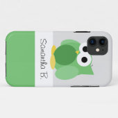 Lustige grüne Eule - personalisierter iPhone 5 Case-Mate iPhone Hülle (Rückseite (Horizontal))