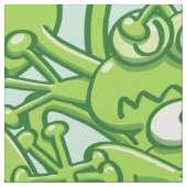 Lustige grüne Frösche verwickelt in einem Stoff (Nahaufnahme)