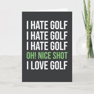 Lustige grüne Golfkarte für Golfer-Humor Karte