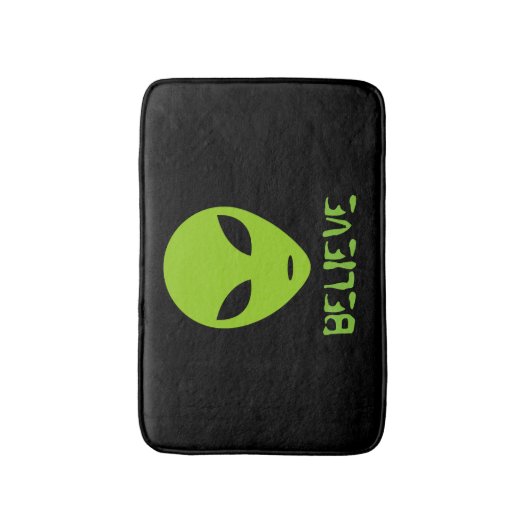 Lustige grüne Raum-alienschwarz-Badneonmatte Badematte (Vorderseite Vertikal)