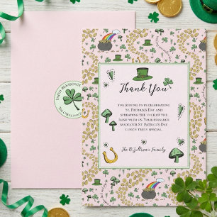 Lustige grüne St. Patricks Day Irish Blessings Mit Dankeskarte